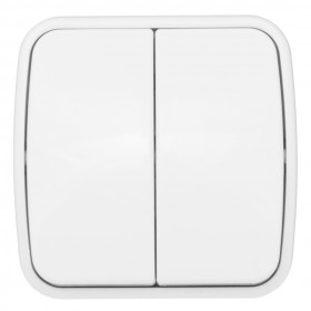 EKF Basic Минск Белый Выключатель 2-кл, 10А, ОП.