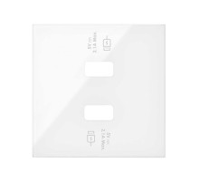 Simon 100 Белый глянец Накладка для 2-х зарядных устройств USB SmartCharge