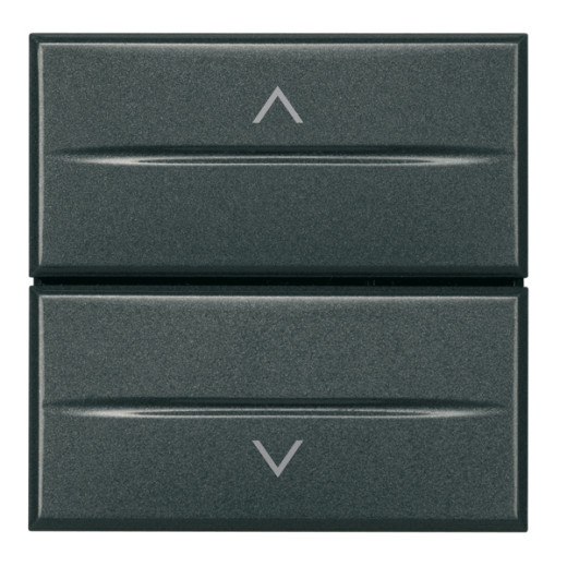 Axolute 2-х кнопочный переключатель 16 А, 1Р 1-0-2 – 2 модуля, цвет антрацит