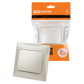 TDM Выключатель 1 кл. 10А перламутр 