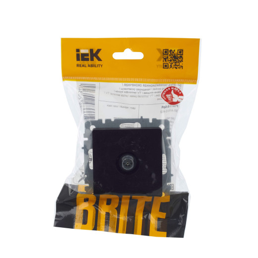 BRITE Роз. TV оконечная РТВ11-0-БрЧ черн. IEK