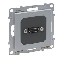 Legrand/Daccord SUNO Алюминий Розетка HDMI с предварительно подключенным разьемом.