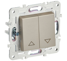 IEK SKANDY Шампань Выключатель жалюзи 10А SK-V12Sh