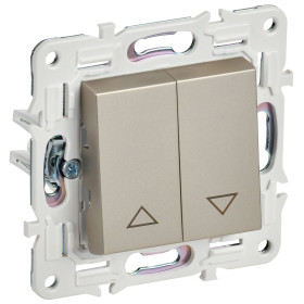 IEK SKANDY Шампань Выключатель жалюзи 10А SK-V12Sh