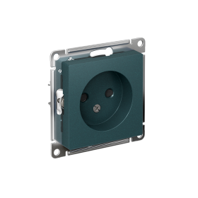 Systeme Electric AtlasDesign Изумруд Розетка б/з со шторками, 16А, механизм