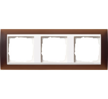 Gira Event Opaque Темно-коричневый/Бел.глянц. Рамка 3-ая