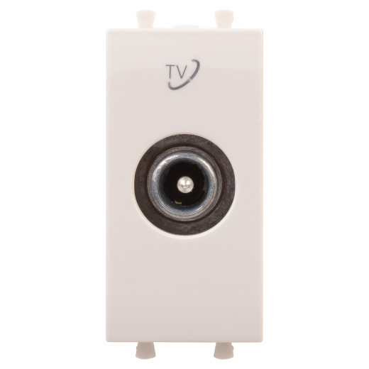 Розетка TV проходная модульная, Avanti, ванильная дымка, 1 модуль
