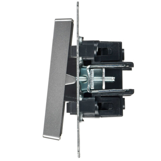 BRITE Выключ. 2-кл. с инд. отел. 10А ВС10-2-9-БрС сталь IEK