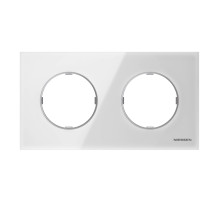 ABB SKY Moon Стекло белое Рамка 2-постовая