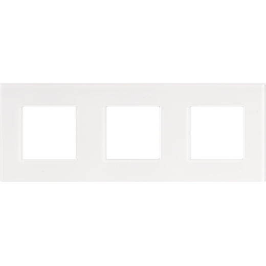 Рамка на 3 поста, прозрачный белый