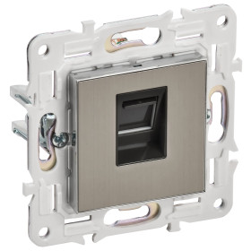 IEK SKANDY Никель Розетка компьютерная RJ45 кат.6 SK-K02N