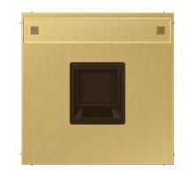 JUNG Плата (фиксация защёлкиванием) для одного модуля с полем для надписи металл латунь Classic