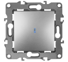 ЭРА 12-1102-03 Выключатель с подсветкой, 10АХ-250В, IP20, Эра12, алюминий (10/100/3200)