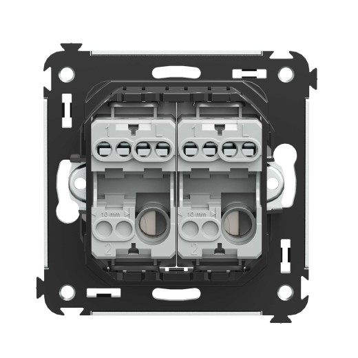 Выключатель двухклавишный в стену, Avanti, ванильная дымка