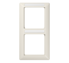 JUNG рамка 2-кратная вертикальная с полем для надписи слоновая кость