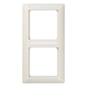 JUNG рамка 2-кратная вертикальная с полем для надписи слоновая кость