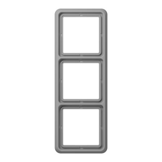 Рамка для вертикальной и горизонтальной установки ударопрочная, 3-кратная, серая