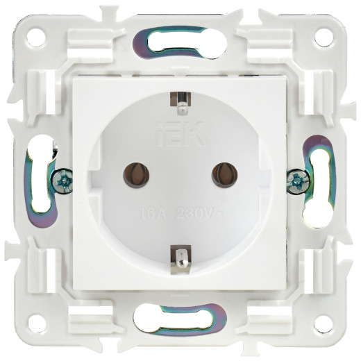 SKANDY Роз. с з/к без з/ш 16А SK-R05W арк. бел. IEK