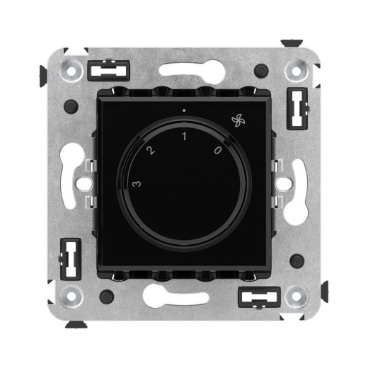 Механизм управления вентиляторами в стену, Avanti, черный квадрат