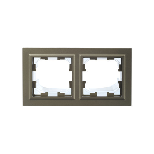 BRITE Рамка 2-мест. IP44 РУ-2-БрШ-44 шамп. IEK
