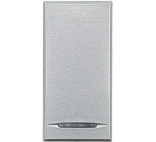 BT Axolute Алюминий Кнопка,10А, 1 модуль, авт.клеммы.