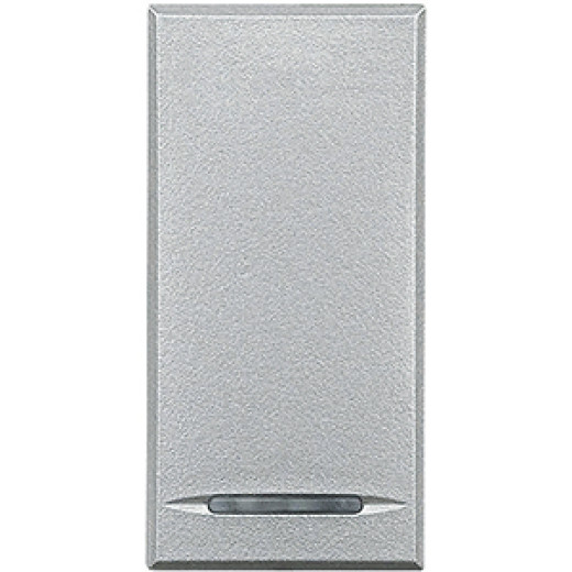 Axolute Кнопка,10А, 1 модуль, авт.клеммы,цвет алю