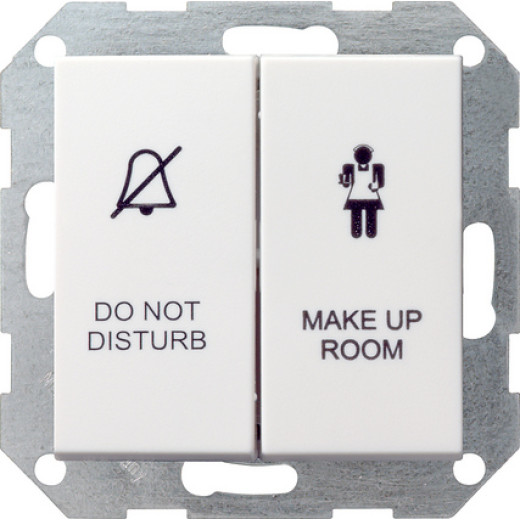 Двухклавишный выключатель в сборе для управления индикатором состояния номера в гостинице