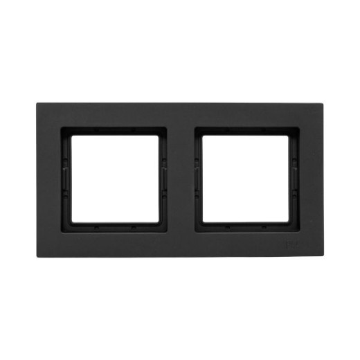 2 - местная рамка, IP44, чёрная, пластик Эпика EKF