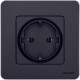 Розетка с заземлением - Legrand/Daccord Inspiria - без шторок 16А 250В винтовые зажимы - антрацит
