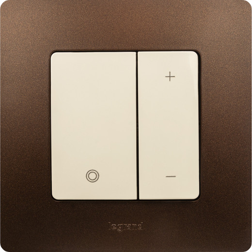 Диммер нажимной универсальный LED - Legrand Etika - 400Вт без нейтрали - слоновая кость