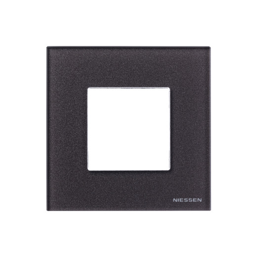 Рамка 1-постовая, 2-модульная, серия Zenit, стекло Кофейное