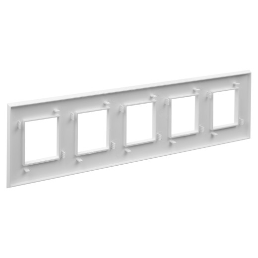 Рамка 5 постов (10 мод.), Avanti, белое облако