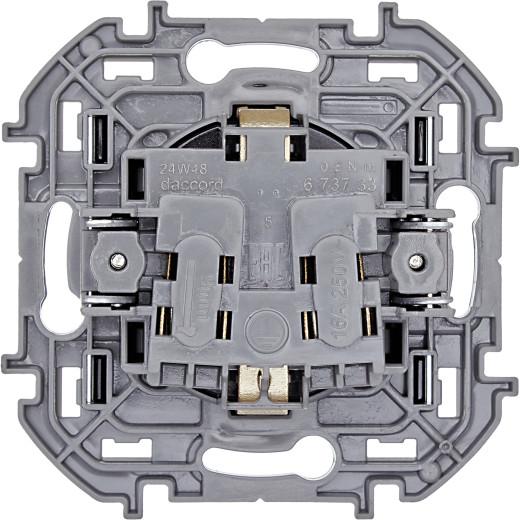 Розетка с заземлением - Legrand/Daccord Inspiria - со шторками 16А 250В винтовые зажимы - антрацит