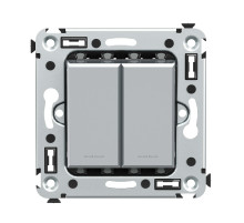 DKC Avanti Переключатель двухклавишный в стену, 