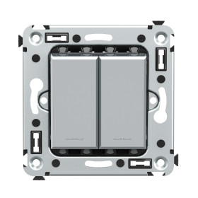 DKC Avanti Переключатель двухклавишный в стену, 