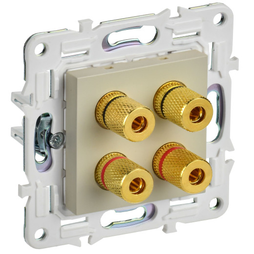 SKANDY Аудиорозетка 4-мест. SK-A01B беж. IEK