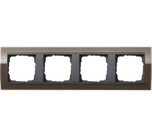 Gira Event Clear Коричневый/Антрацит Рамка 4-ая