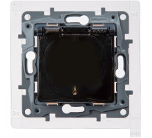 Legrand Etika Антрацит Розетка 2К+З IP44.