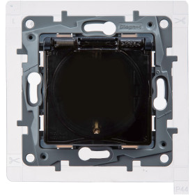 Legrand Etika Антрацит Розетка 2К+З IP44.