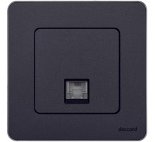 Legrand/Daccord INSPIRIA Антрацит Телефонная розетка RJ11.