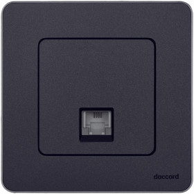 Legrand/Daccord INSPIRIA Антрацит Телефонная розетка RJ11.