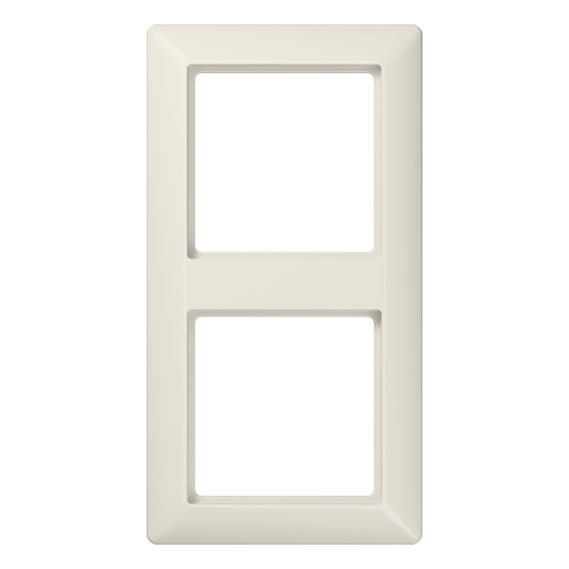 Рамка для вертикальной и горизонтальной установки, 2 поста, дюропласт, слоновая кость, AS500