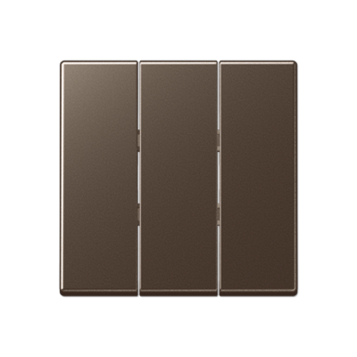 Тройная клавиша для балансирных механизмов выключателей (кнопок), термопласт, мокко, A500