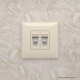 Компьютерная розетка RJ-45 в стену, кат.5e двойная, Avanti, ванильная дымка