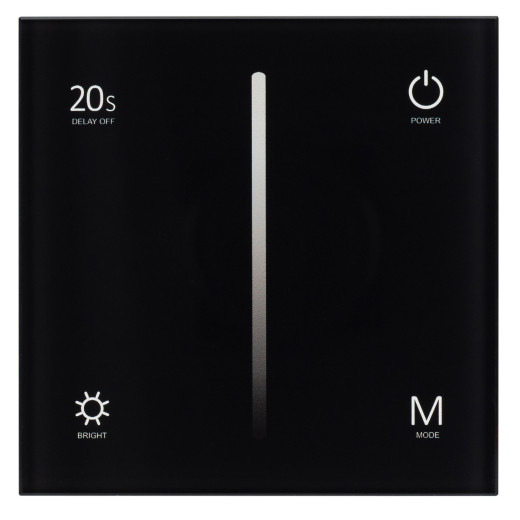 Панель SMART-P35-DIM-IN Black (230V, 0-10V, Sens, 2.4G) (Arlight, IP20 Пластик, 5 лет)