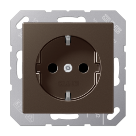 JUNG A 500 Мокко Штепсельная розетка SCHUKO 16А / 250В пружинные зажимы дюропласт