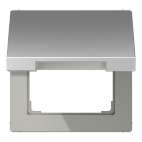 JUNG LS 990 Алюминий Крышка откидная для розеток и изделий 50х50