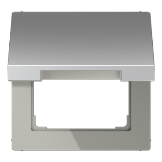 Крышка откидная для штепсельных розеток с платой 50×50 мм, алюминий