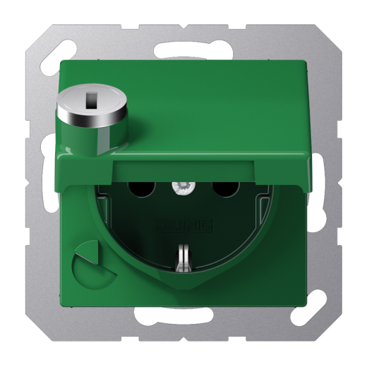 SCHUKO-розетка  с крышкой и замком