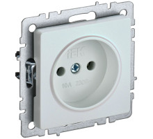 IEK BRITE BASE Жемчуг Розетка 1-м б/з без защ штор 10А РС10-1-0-БрЖ